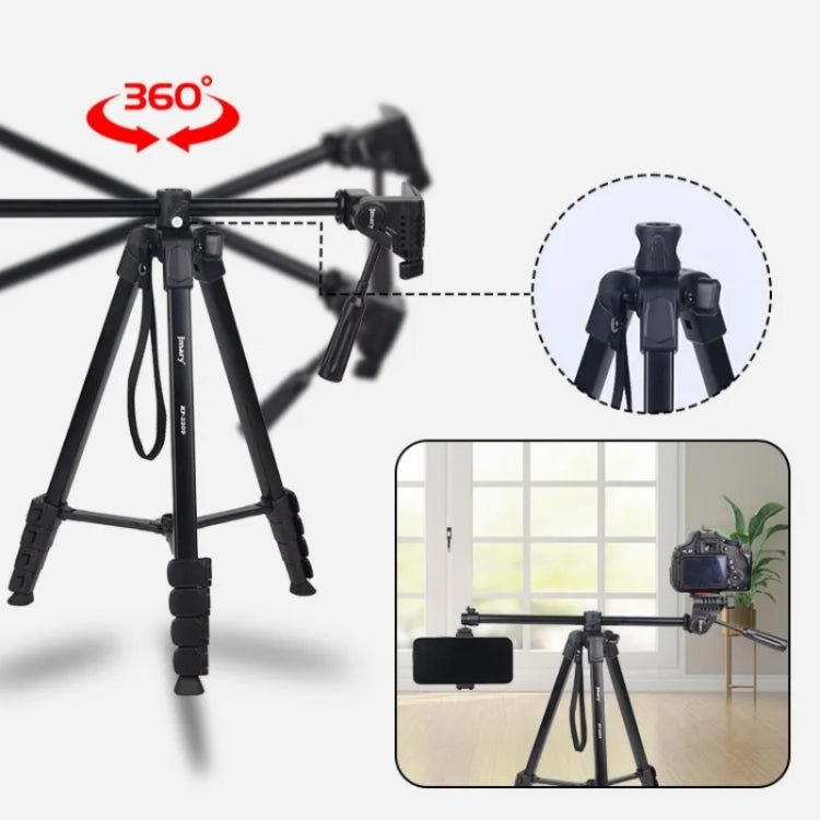 JMARY KP2209 Horizontal Extension Rod Cell Phone Camera Folding Tripod Stand - Tripods by Jmary | Online Shopping UK | buy2fix