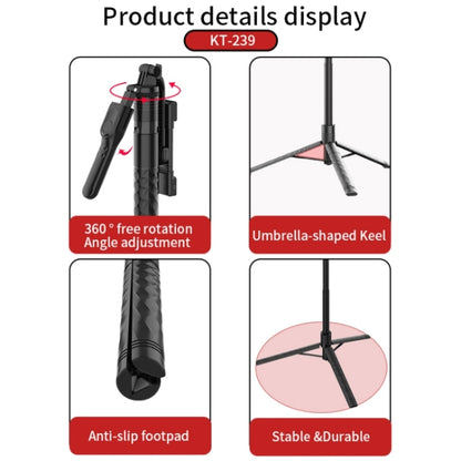 JMARY KT239 Rotation Design Camera Mount Holder 1.75m Telescopic Phone Selfie Stick Tripod - Tripods by Jmary | Online Shopping UK | buy2fix