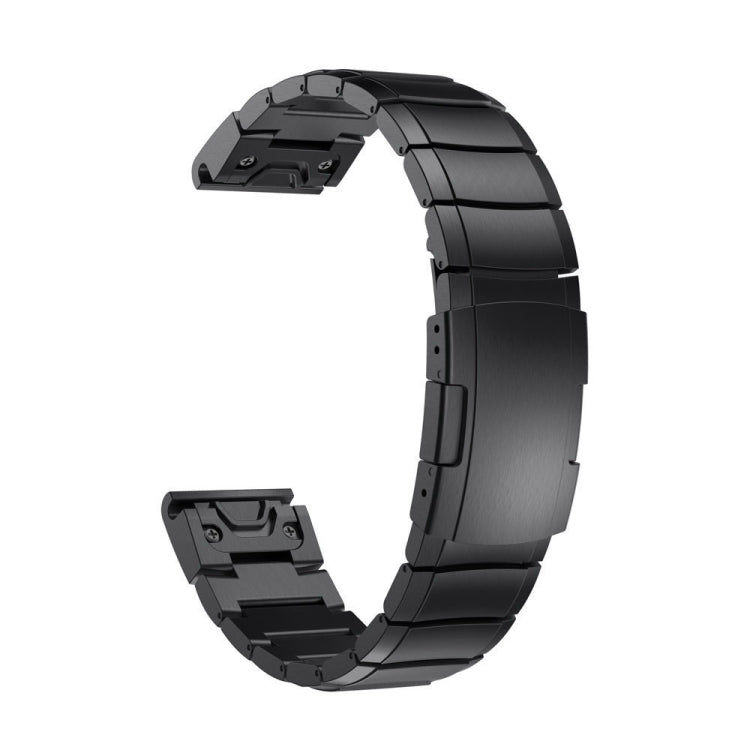 For Garmin Fenix 5 Plus 22mm Titanium Alloy Quick Release Watch Band(Black) - Watch Bands by buy2fix | Online Shopping UK | buy2fix