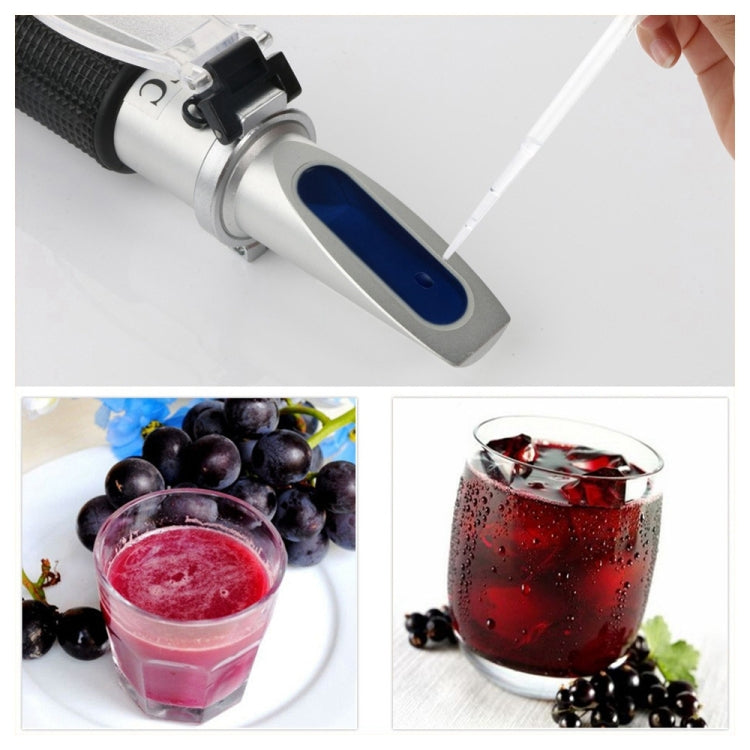 RZ121 Alcohol Refractometer Grape Wine Sugar Content 0~25% Alcohol Concentration 0~40% Brix Tester Meter ATC Handheld Tool - Consumer Electronics by buy2fix | Online Shopping UK | buy2fix