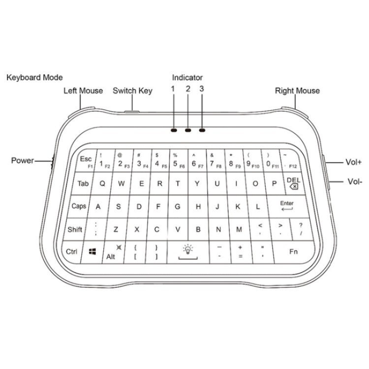 T18 Full Touch Screen 3 Colors Backlit Mute Mini Wireless Keyboard - Wireless Keyboard by buy2fix | Online Shopping UK | buy2fix