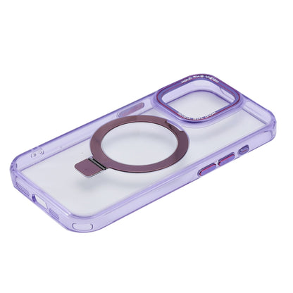 For iPhone 13 Pro Starlink Stand Clear Magsafe Phone Case(Purple) - iPhone 13 Pro Cases by buy2fix | Online Shopping UK | buy2fix