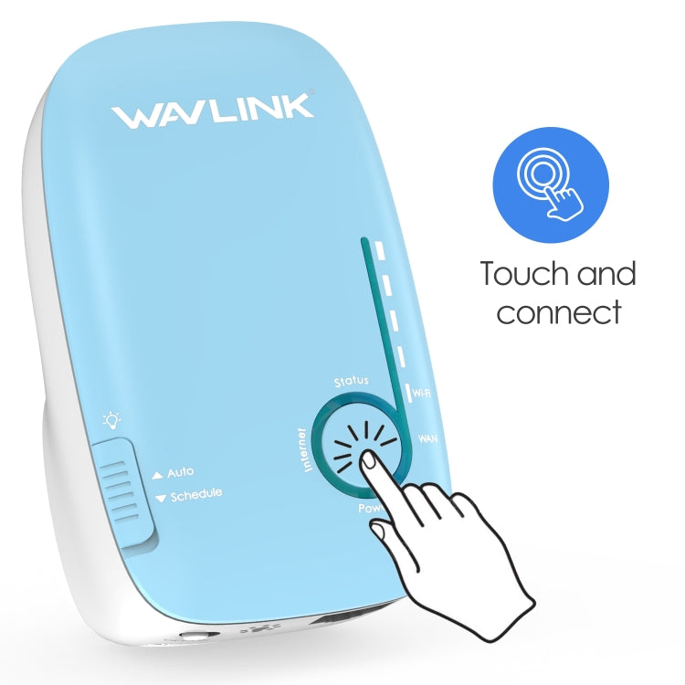 WAVLINK WN576K2 AC1200 Household WiFi Router Network Extender Dual Band Wireless Repeater, Plug:AU Plug (Blue) - Wireless Routers by WAVLINK | Online Shopping UK | buy2fix