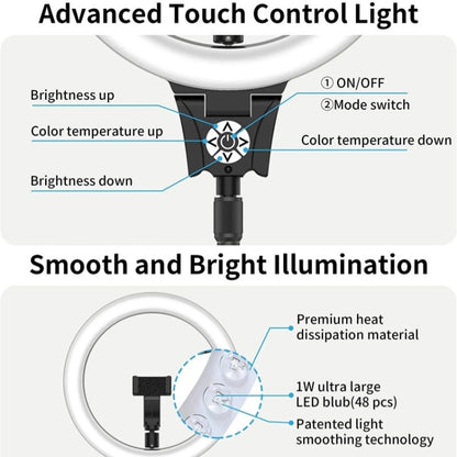 JMARY FM-12R Photography LED Fill Light 12-inch Video Recording Ring Light(US Plug) -  by Jmary | Online Shopping UK | buy2fix