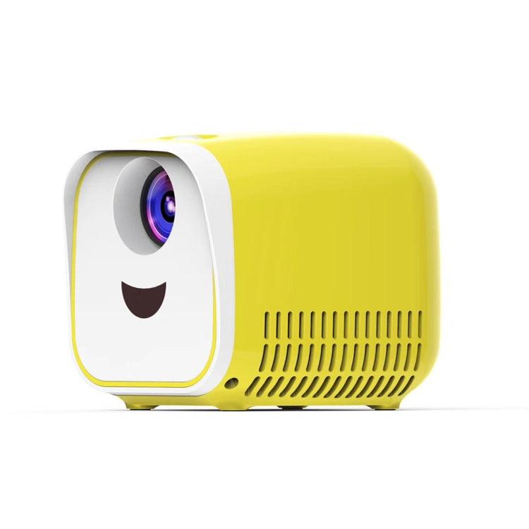 L1 Children Projector Mini LED Portable Home Speaker Projector, UK Plug(Yellow) - Consumer Electronics by buy2fix | Online Shopping UK | buy2fix