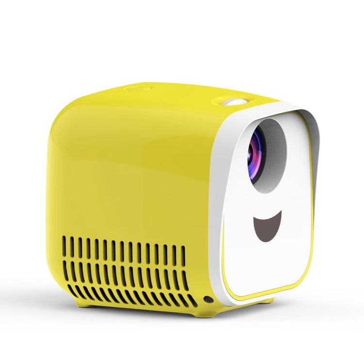 L1 Children Projector Mini LED Portable Home Speaker Projector, UK Plug(Yellow) - Consumer Electronics by buy2fix | Online Shopping UK | buy2fix