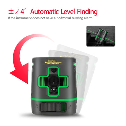 SNDWAY SW-331G Laser Level 2 Lines 360 Degree Rechargeable Battery Green Beam Self Leveling Level Laser 3D Rotary Vertical Horizontal - Laser Rangefinder by SNDWAY | Online Shopping UK | buy2fix