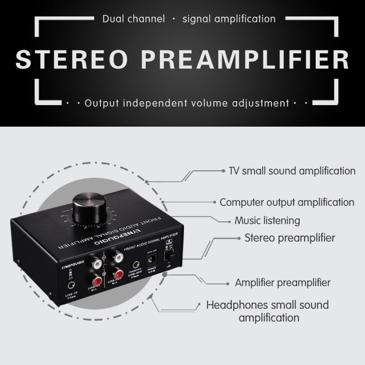 B015 Front Stereo Signal Amplifier Booster Headphones Speaker Amplifier Headset Dual-Audio Source - Consumer Electronics by buy2fix | Online Shopping UK | buy2fix