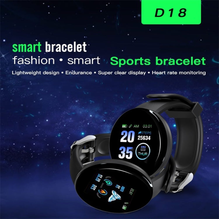 D18 1.3inch TFT Color Screen Smart Watch IP65 Waterproof,Support Call Reminder /Heart Rate Monitoring/Blood Pressure Monitoring/Sleep Monitoring(Purple) - Smart Wear by buy2fix | Online Shopping UK | buy2fix