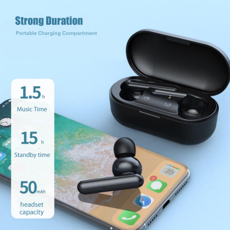 T10 Mini Touch Control Hifi TWS Wireless Bluetooth Earphones With Mic & Charger Box(Black) - TWS Earphone by buy2fix | Online Shopping UK | buy2fix