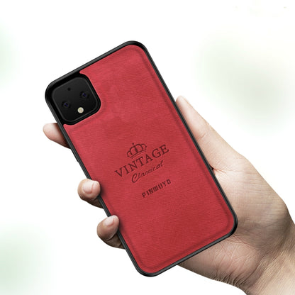 For Google Pixel 4 PINWUYO Zun Series PC + TPU + Skin Patch Waterproof Anti-fall All-inclusive Protective Shell(Red) - Google Cases by PINWUYO | Online Shopping UK | buy2fix