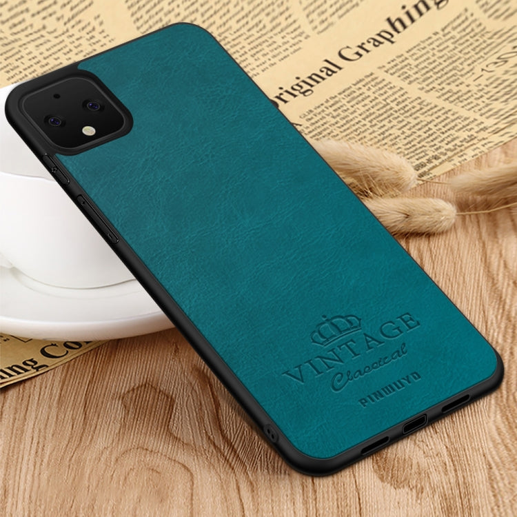 For Google Pixel 4 XL PINWUYO Pin Rui Series Classical Leather Texture PC + TPU Waterproof  Anti-fall All-inclusive Protective Case Shell(Blue) - Google Cases by PINWUYO | Online Shopping UK | buy2fix