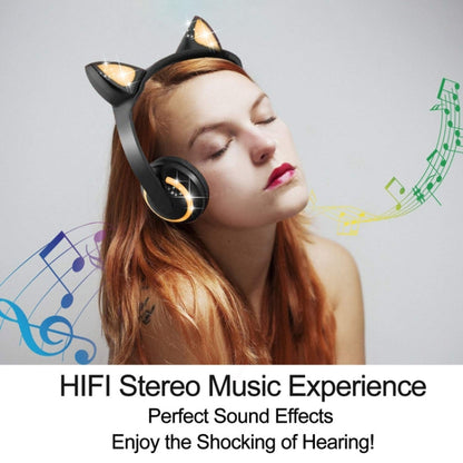 ZW19 LED 7 Colors light Bluetooth Stereo Wireless Headphones Cat Ear Flashing Glowing  Gaming Headset Earphone(Cat Ear) - Headset & Headphone by buy2fix | Online Shopping UK | buy2fix