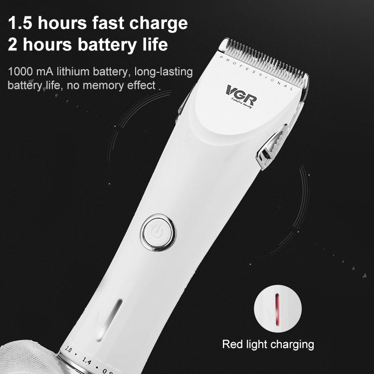 VGR V-005 9W Electric Hair Clipper with Base, Plug Type: EU Plug - Hair Trimmer by VGR | Online Shopping UK | buy2fix