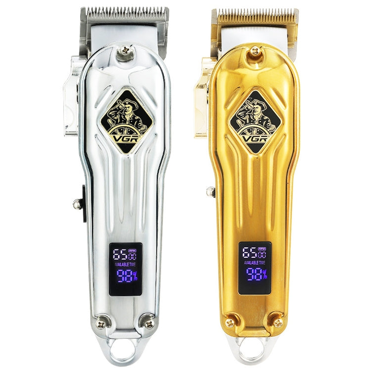 VGR V-267 10W USB Metal Hair Clipper with LED Digital Display & 5 Gears Adjustment (Gold) - Hair Trimmer by VGR | Online Shopping UK | buy2fix