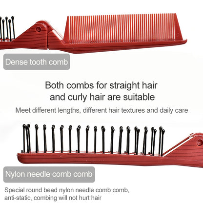 Portable Travel Folding Comb Anti-static Massage Comb(Black) - Hair Trimmer by buy2fix | Online Shopping UK | buy2fix