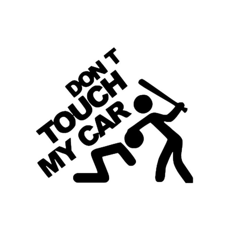 10 PCS Dont Touch My Car Pattern Car Sticker Window Decal, Size: 22x19cm(Black) - Decorative Sticker by buy2fix | Online Shopping UK | buy2fix