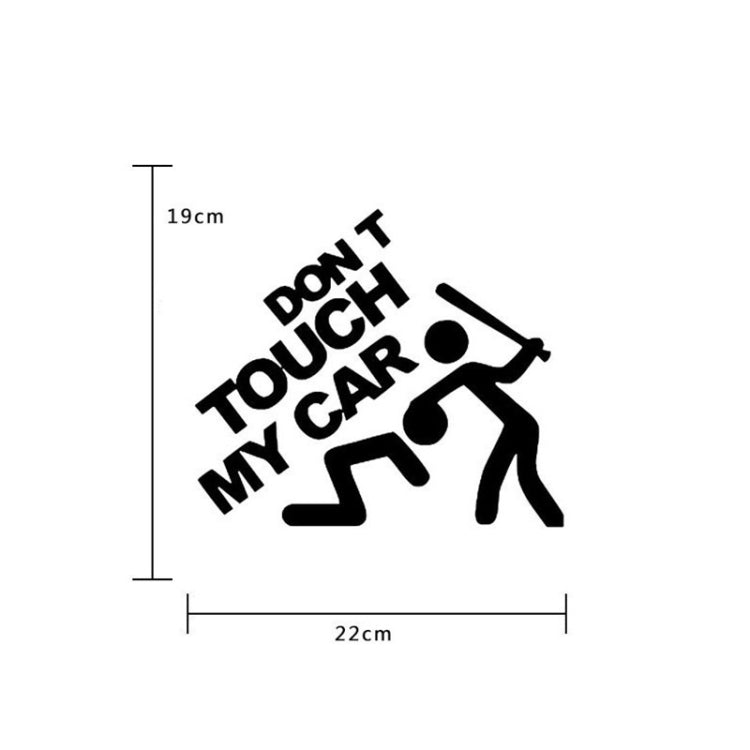 10 PCS Dont Touch My Car Pattern Car Sticker Window Decal, Size: 22x19cm(Black) - Decorative Sticker by buy2fix | Online Shopping UK | buy2fix