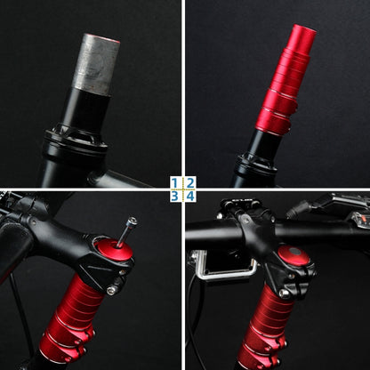 FMFXTR Mountain Bike Handlebar Aluminum Alloy Height Increaser, Increase Height:11.4cm(Red) - Outdoor & Sports by FMFXTR | Online Shopping UK | buy2fix