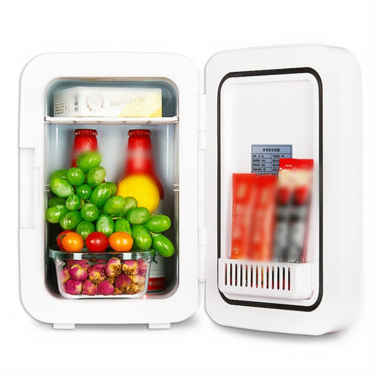 Somate SMT-8L Digital Display Car Home Dual-use Mini Refrigerator, Color:White Tempering Door, Specification:CN Plug - Home & Garden by buy2fix | Online Shopping UK | buy2fix