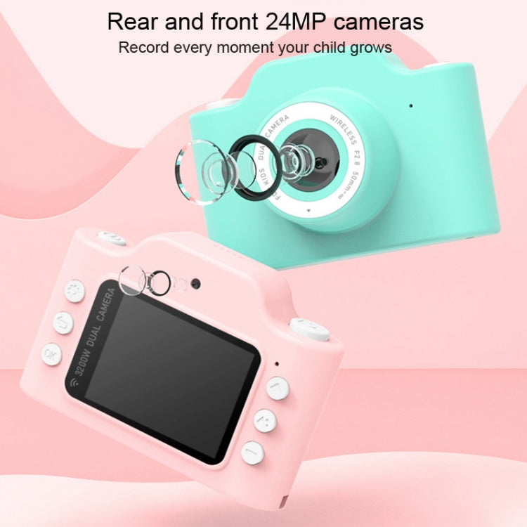 C2-JXJR Children 24MP WiFi Fun Cartoon HD Digital Camera Educational Toys, Style:Camera + 16GB TF(Pink) - Consumer Electronics by buy2fix | Online Shopping UK | buy2fix