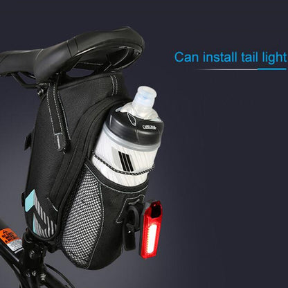 ROSWHEEL 1.8L Bicycle Tail Bag Saddle Bag Kettle Bag Can Hang Taillights(Black) - Bicycle Bags by ROSWHEEL | Online Shopping UK | buy2fix