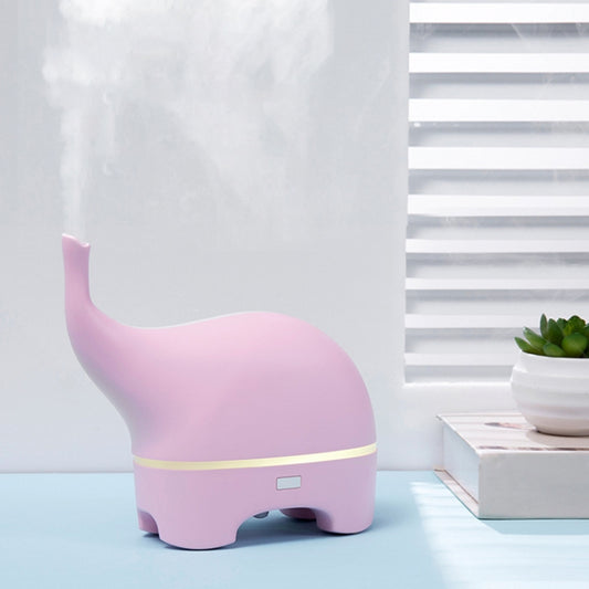 Mini Elephant Style 2.4MHz Ultrasound Household Air Purification USB Charging LED Light Humidifying Aromatherapy Purifier, Size:165x77.4x155 mm(Pink) - Home & Garden by buy2fix | Online Shopping UK | buy2fix