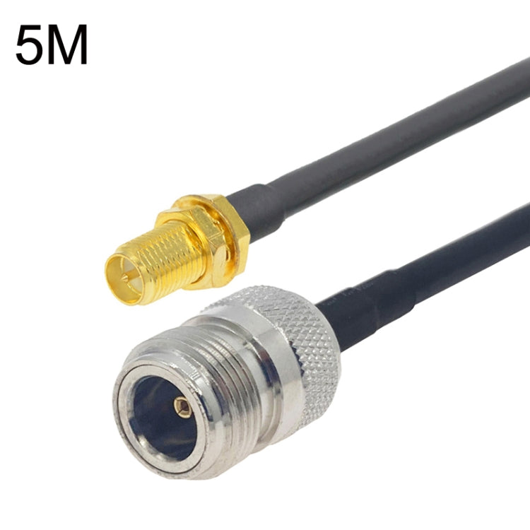 RP-SMA Female to N Female RG58 Coaxial Adapter Cable, Cable Length:5m - Connectors by buy2fix | Online Shopping UK | buy2fix