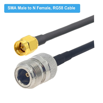 SMA Male to N Female RG58 Coaxial Adapter Cable, Cable Length:5m - Connectors by buy2fix | Online Shopping UK | buy2fix