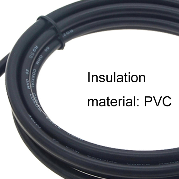 BNC Female With Waterproof Circle To BNC Male RG58 Coaxial Adapter Cable, Cable Length:0.5m - Connectors by buy2fix | Online Shopping UK | buy2fix