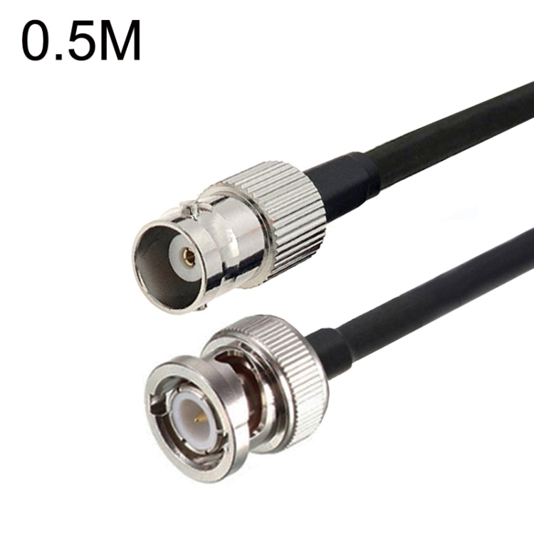 BNC Female To BNC Male RG58 Coaxial Adapter Cable, Cable Length:0.5m - Connectors by buy2fix | Online Shopping UK | buy2fix