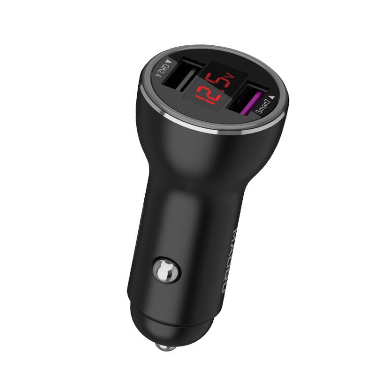 QIAKEY QK505L Dual Ports Fast Charge Car Charger(Black) - Car Charger by QIAKEY | Online Shopping UK | buy2fix