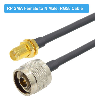 RP-SMA Female To N Male RG58 Coaxial Adapter Cable, Cable Length:1m - Connectors by buy2fix | Online Shopping UK | buy2fix