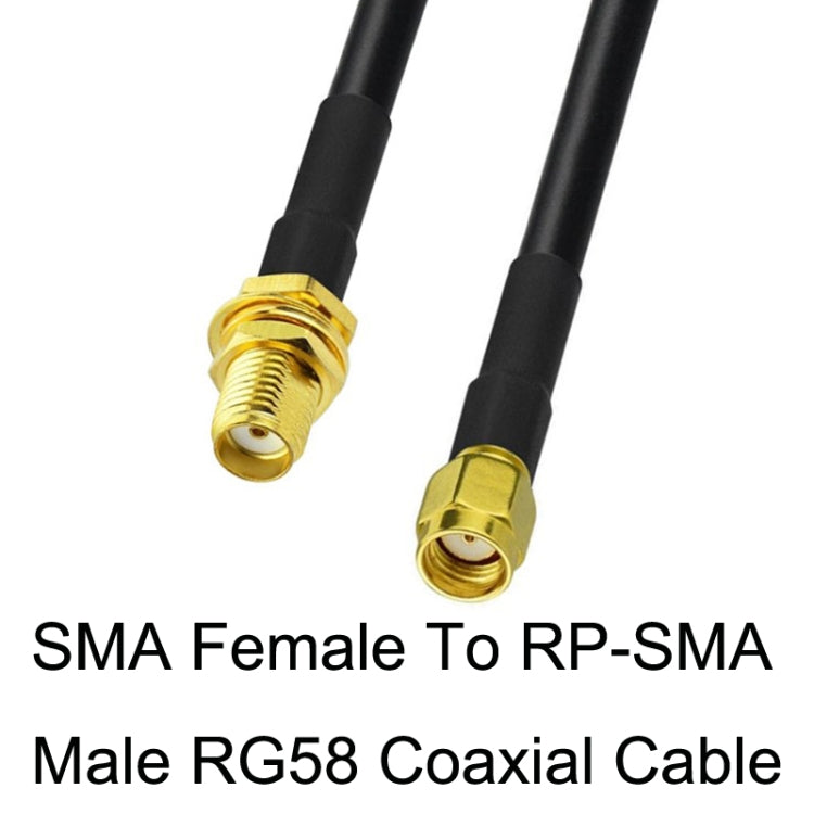 SMA Female To RP-SMA Male RG58 Coaxial Adapter Cable, Cable Length:1.5m - Connectors by buy2fix | Online Shopping UK | buy2fix