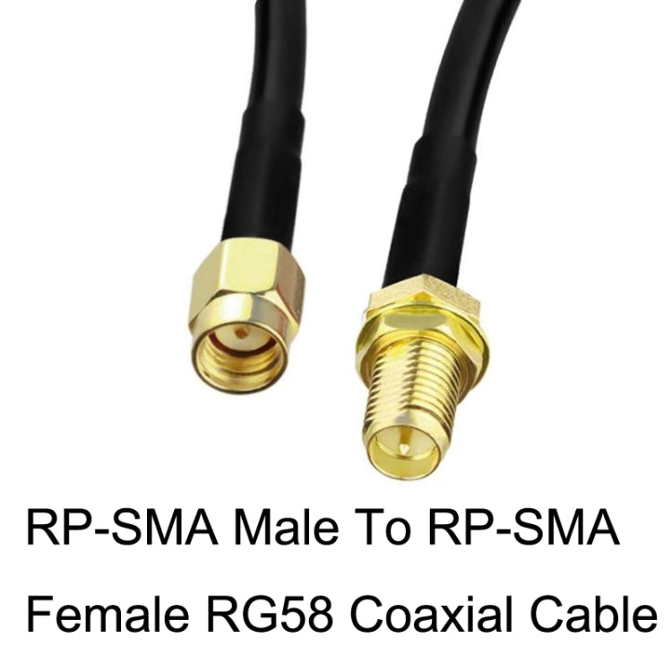 RP-SMA Male To RP-SMA Female RG58 Coaxial Adapter Cable, Cable Length:10m - Connectors by buy2fix | Online Shopping UK | buy2fix