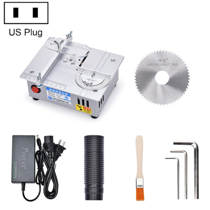 S3  96W Liftable Table Mini Table Saw Aluminum Cutting Machine,Spec: Silver Standard(US Plug) - Electric Saws & Accessories by buy2fix | Online Shopping UK | buy2fix