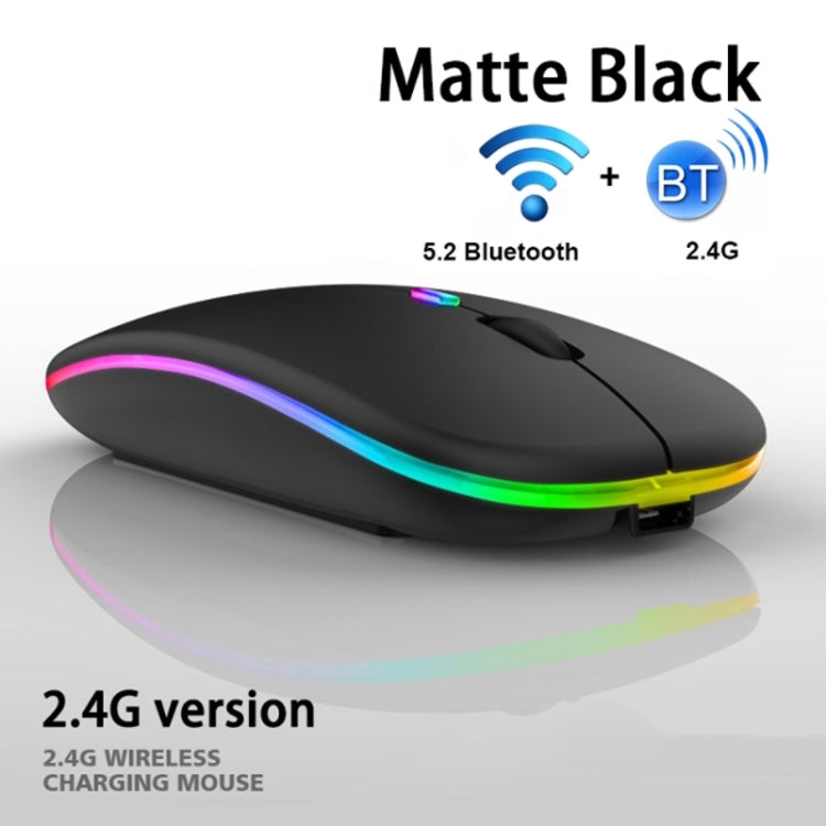 3 Keys RGB Backlit Silent Bluetooth Wireless Dual Mode Mouse (Rose Gold) - Wireless Mice by buy2fix | Online Shopping UK | buy2fix