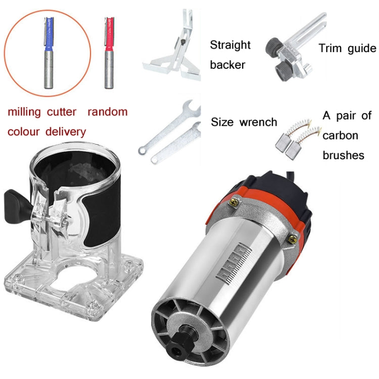 Woodworking Trimming Machine Multifunctional Electric Wood Milling Slotting Machine Engraving Tools US Plug, Material:720W Aluminum Body - Others by buy2fix | Online Shopping UK | buy2fix