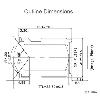 Waveshare WS1053516 For Raspberry Pi M12 High Resolution Lens, 16MP, 105 Degree FOV, 3.56mm Focal length 23966 - Raspberry Pi Accessories by WAVESHARE | Online Shopping UK | buy2fix