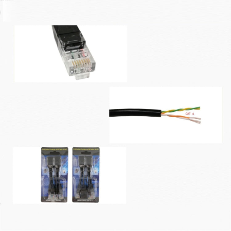 2 Sets RJ45 Network Signal Splitter Upoe Separation Cable, Style:U-02 3 Crystal Heads + 1 Female - Lan Cable and Tools by buy2fix | Online Shopping UK | buy2fix