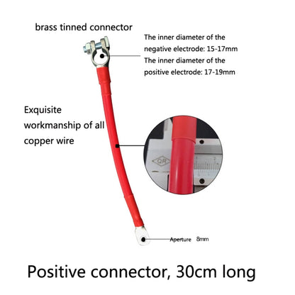 GSA-001 Car Ground Wire Battery Pile Head  Extension Cord Battery Connection Line 30cm(Positive) - Booster Cable & Clip by buy2fix | Online Shopping UK | buy2fix