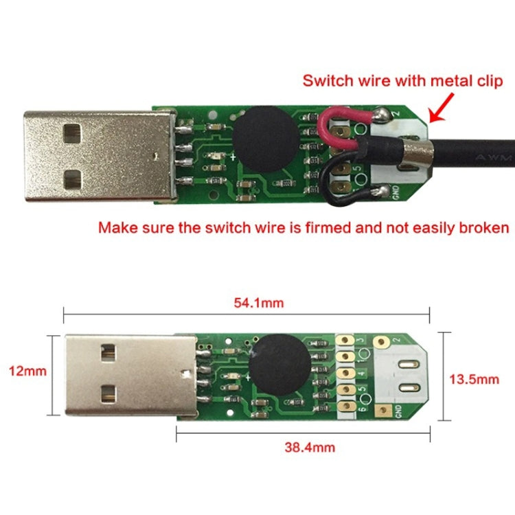 USB Switch Cable Keyboard Mouse Custom Shortcut Keys, Style:6 Switches - Other by buy2fix | Online Shopping UK | buy2fix