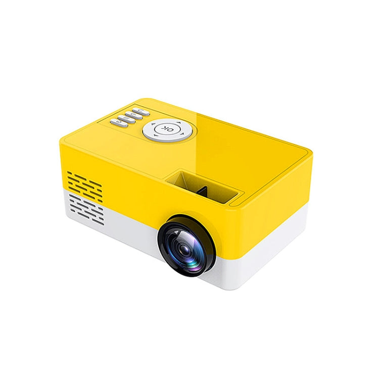 S261/J16 Home Mini HD 1080P Portable LED Projector, Support TF Card / AV / U Disk, Plug Specification:AU Plug(Yellow White) - Consumer Electronics by buy2fix | Online Shopping UK | buy2fix