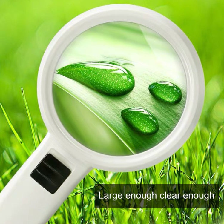 Handheld High-definition Lens with LED Light Reading and Maintenance Magnifying Glass for the Elderly, Style:110mm 30 Times Double Lens - Consumer Electronics by buy2fix | Online Shopping UK | buy2fix