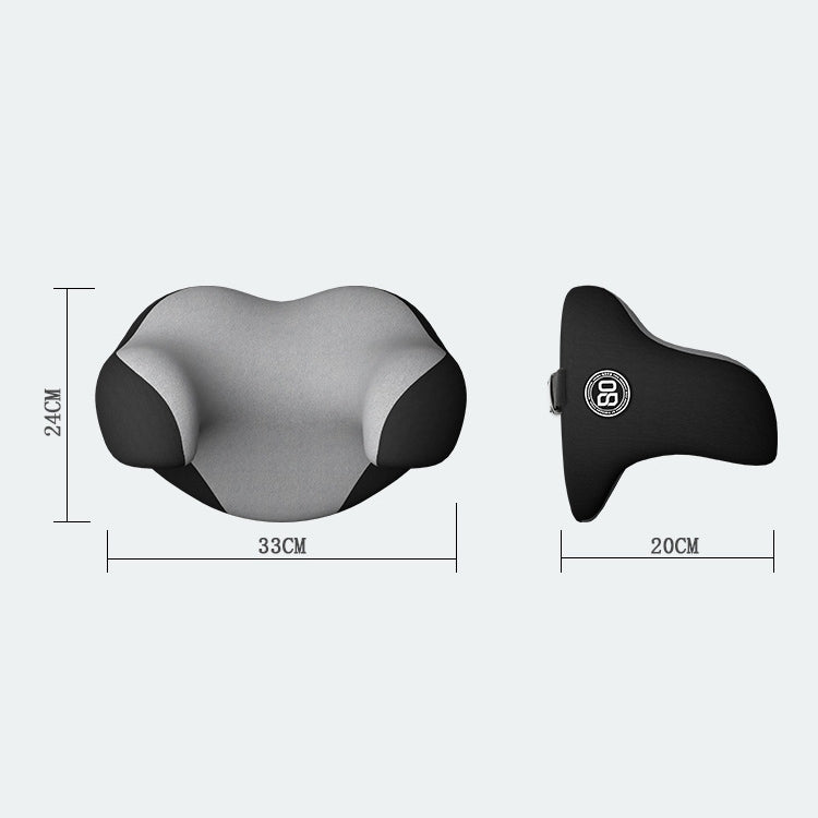 U-shaped Car Headrest Car Memory Foam Neck Pillow(Apricot Grey) - Seat Accessories by buy2fix | Online Shopping UK | buy2fix