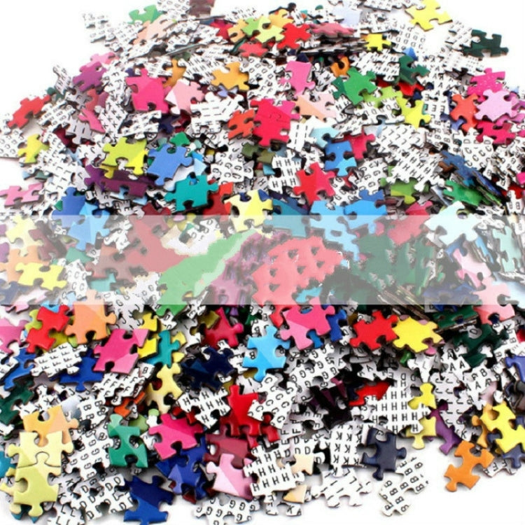 Round Shape Irregular Plane Puzzle Jigsaw Toy 1000 Pieces(Lucky Flowers) - Puzzle Toys by buy2fix | Online Shopping UK | buy2fix