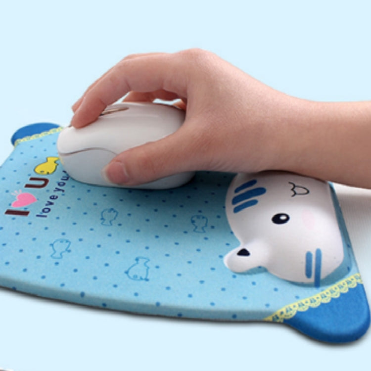 Cartoon Silicone Wristband Mouse Pad(Blue Cat) - Computer & Networking by buy2fix | Online Shopping UK | buy2fix