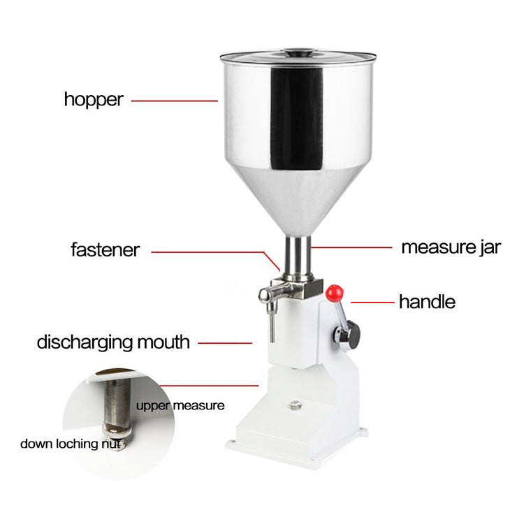 A03 Mini Stainless Steel  Pneumatic Filling Machine Cream Food Paste Dispensing Liquid Packaging Equipment - Cooking Tools by buy2fix | Online Shopping UK | buy2fix