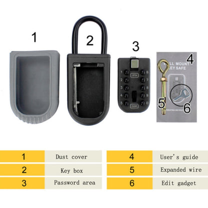 KS005 Outdoor Free Installation Password Lock Key Password Bey Box Wall-Mounted - Security by buy2fix | Online Shopping UK | buy2fix