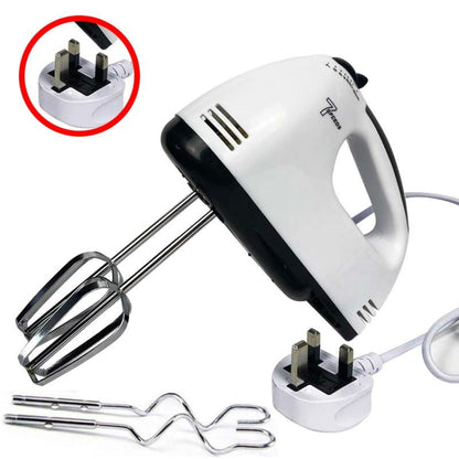 Whisk Electric Household Mini Whisk Baking Small Whipped Cream Machine, Specification:UK Plug+4 Stirring Rods - Stirrer & Squeezer by buy2fix | Online Shopping UK | buy2fix